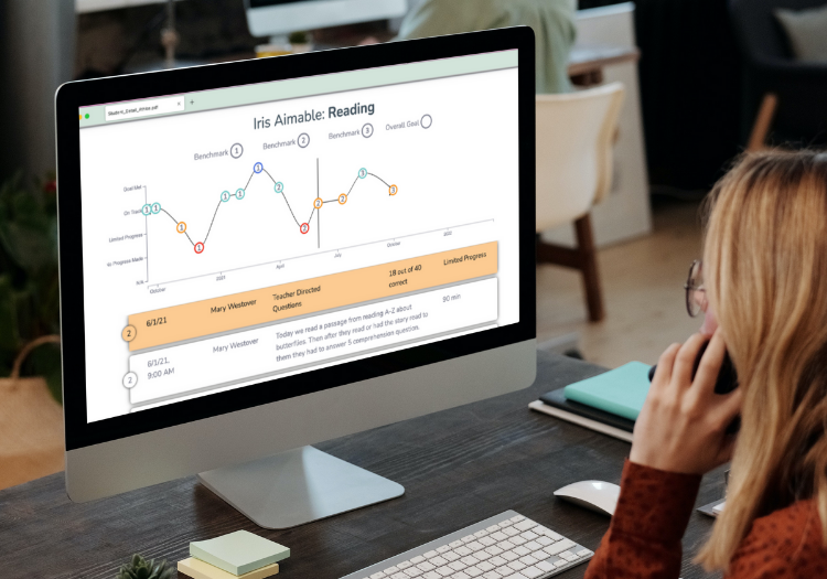 Woman at computer- dashboard